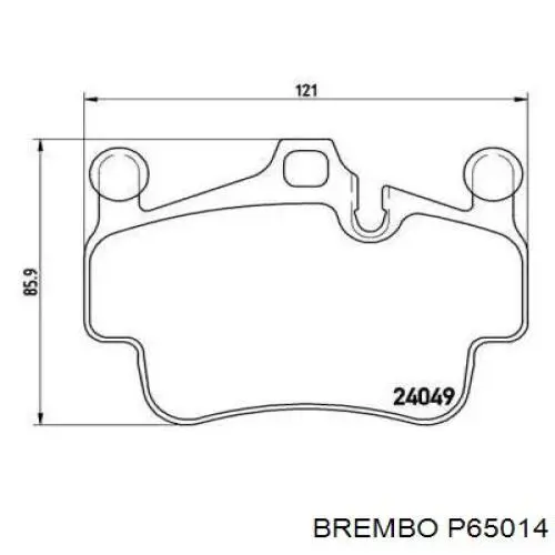 Передние тормозные колодки P65014 Brembo