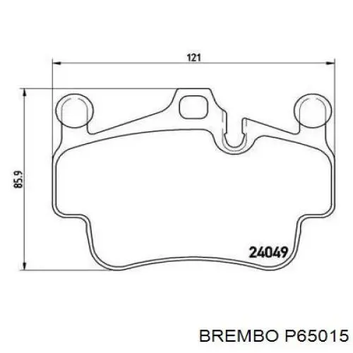P65015 Brembo передние тормозные колодки