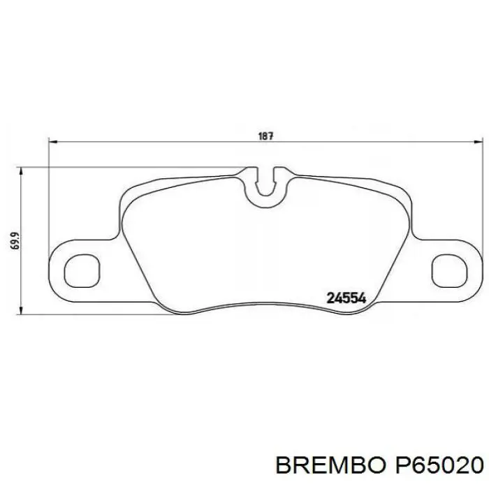 Задние тормозные колодки P65020 Brembo