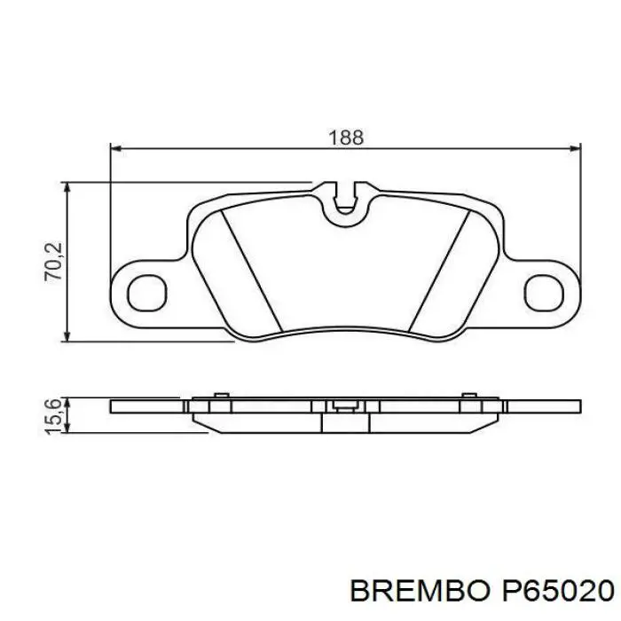 P65020 Brembo Колодки тормозные дисковые комплект