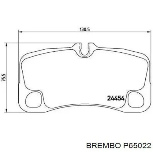 Задние тормозные колодки P65022 Brembo