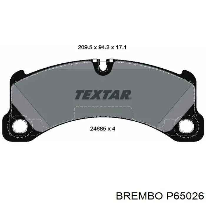 Купить P65026 Brembo Колодки тормозные