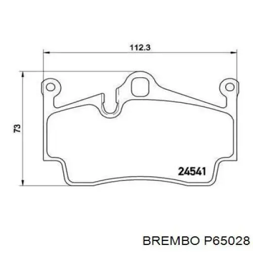 Задние тормозные колодки P65028 Brembo