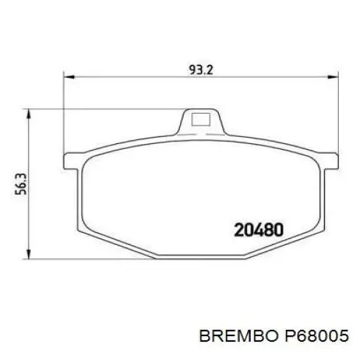 Передние тормозные колодки P68005 Brembo