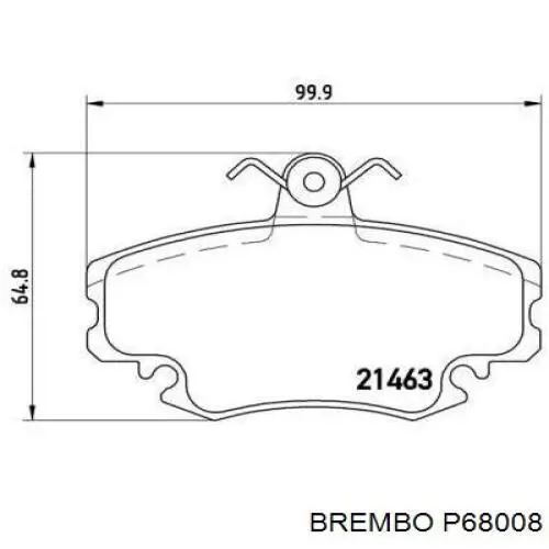 P68008 Brembo Колодки передние