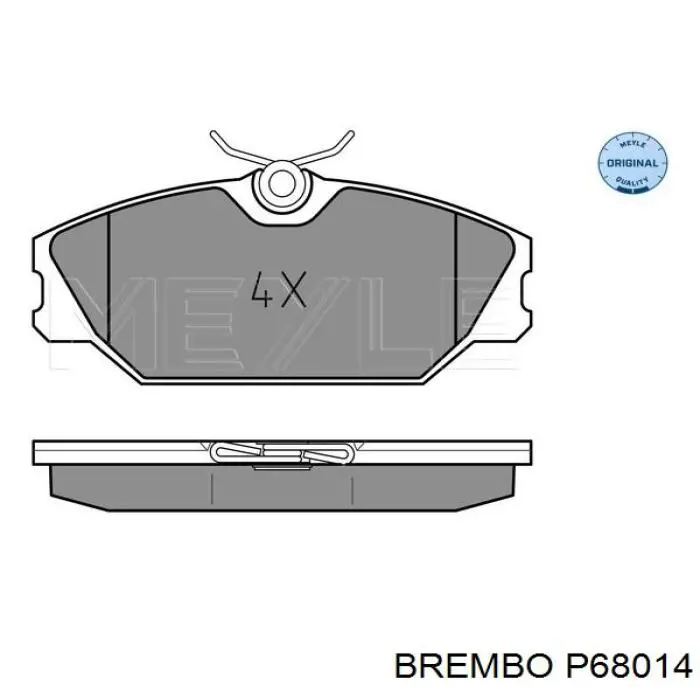 Колодки гальмівні передні, дискові P68014 Brembo