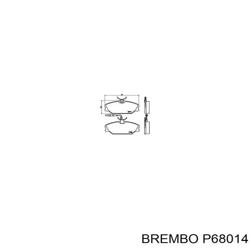 Pastillas de freno delanteras P68014 Brembo