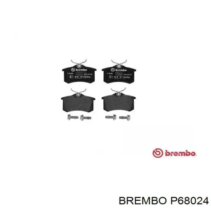 P68024 Brembo колодки тормозные задние дисковые