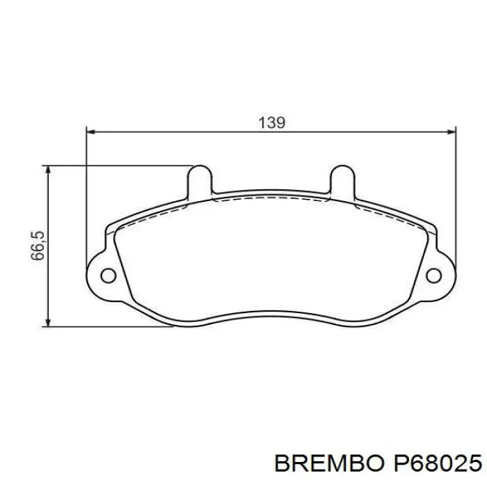 Тормозные колодки Brembo P68025