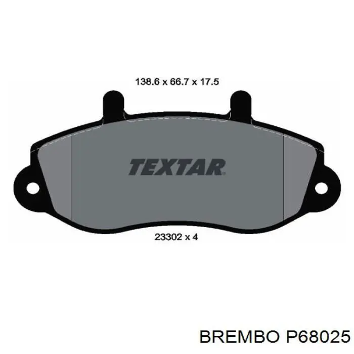 P68025 Brembo Колодки передние