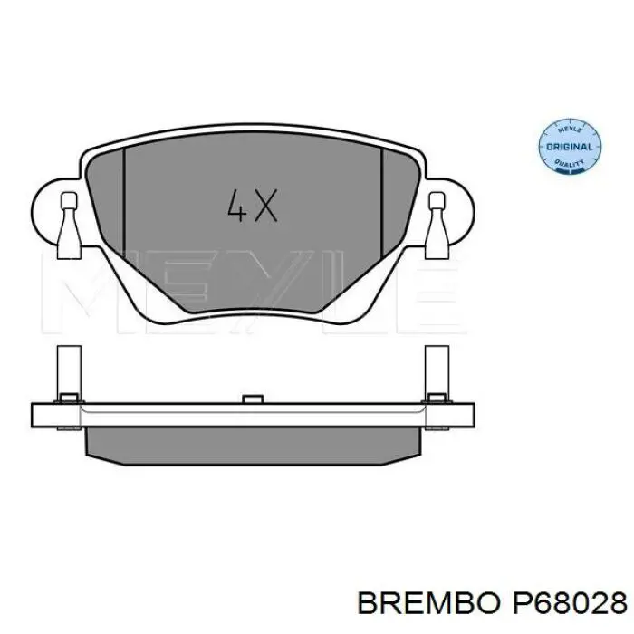 Задние тормозные колодки P68028 Brembo