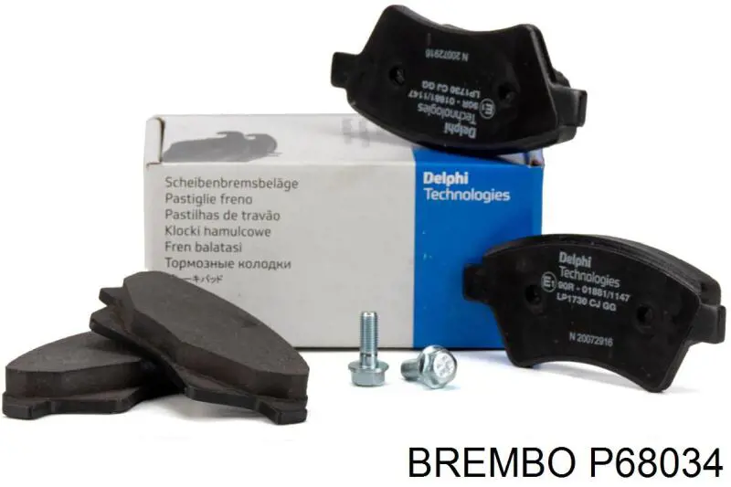 Передние тормозные колодки P68034 Brembo