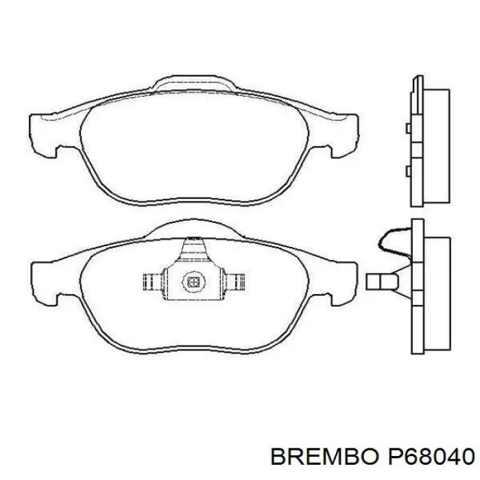 Купить P68040 Brembo Колодки тормозные