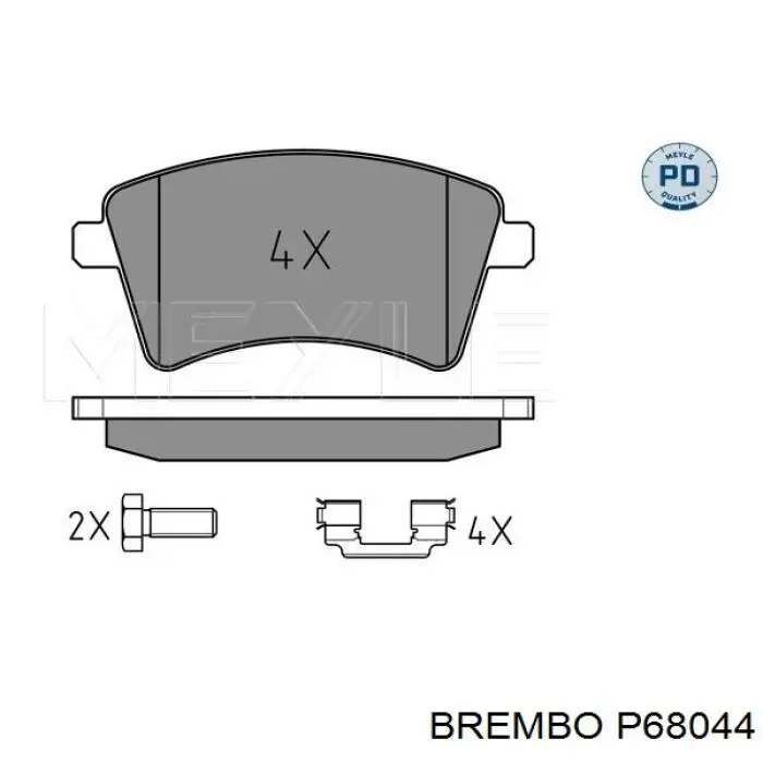 Передние тормозные колодки P68044 Brembo