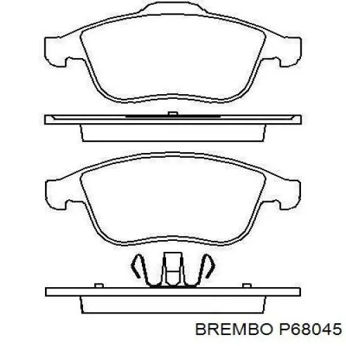 Передние тормозные колодки P68045 Brembo