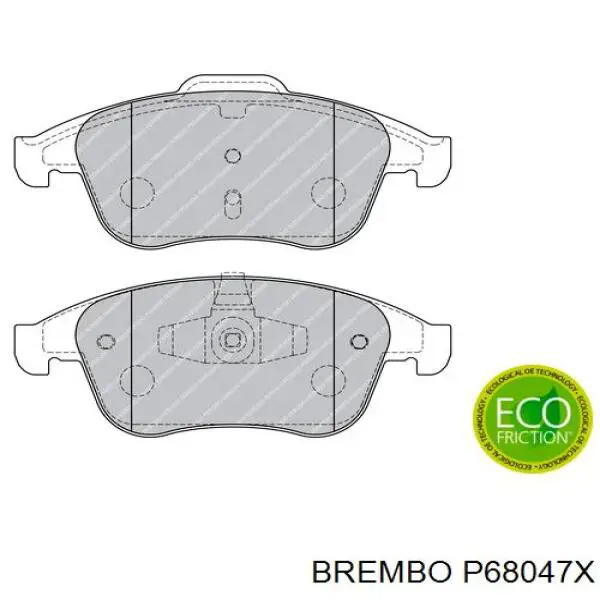 Передние тормозные колодки P68047X Brembo