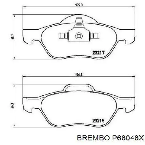 Купить P68048X Brembo Колодки тормозные