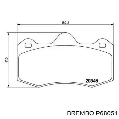 Передние тормозные колодки P68051 Brembo