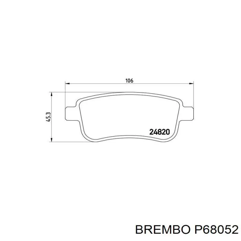 Тормозные колодки Brembo P68052