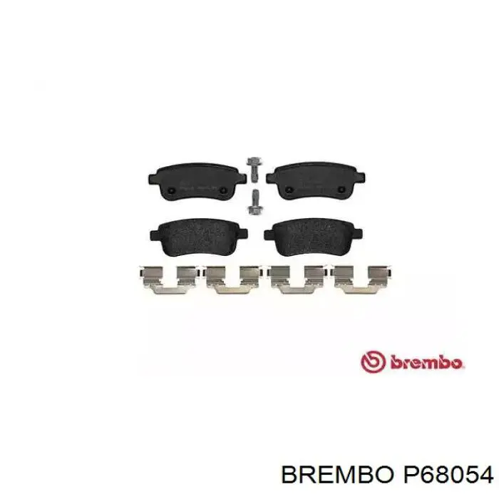 P68054 Brembo колодки тормозные задние дисковые