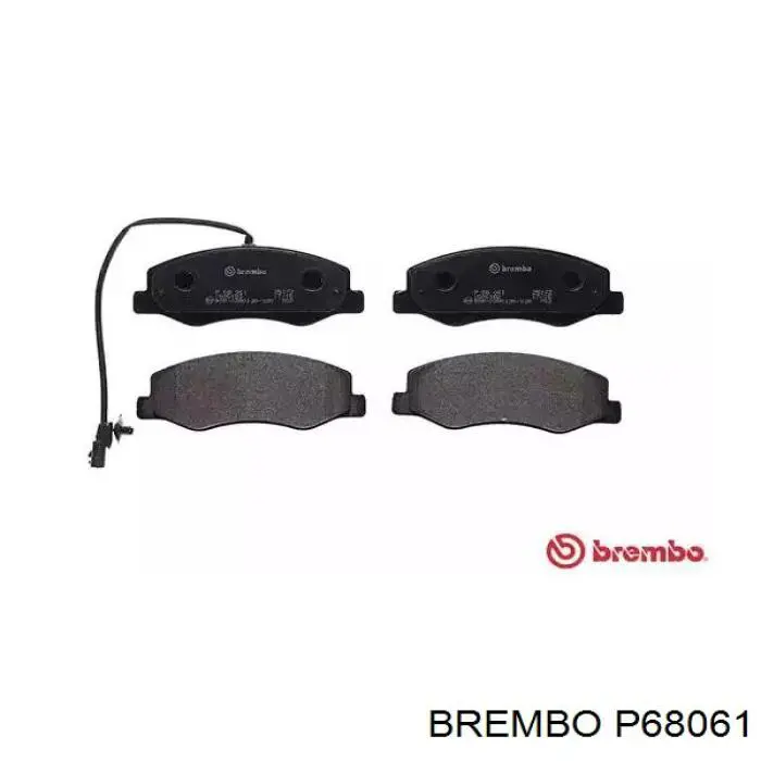 P68061 Brembo колодки тормозные задние дисковые