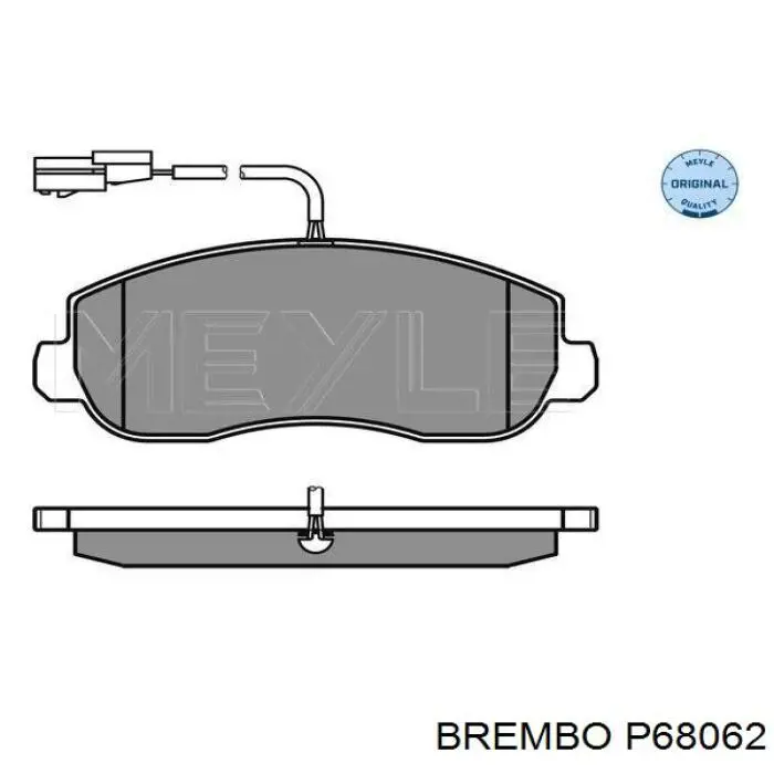 P68062 Brembo Колодки передние