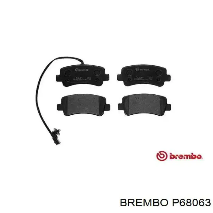 P68063 Brembo колодки тормозные задние дисковые