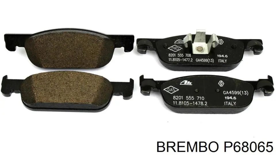Передние тормозные колодки P68065 Brembo