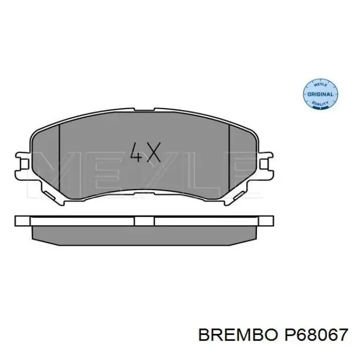 Pastillas de freno delanteras P68067 Brembo