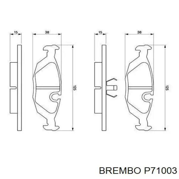 Задние дисковые колодки Brembo P71003