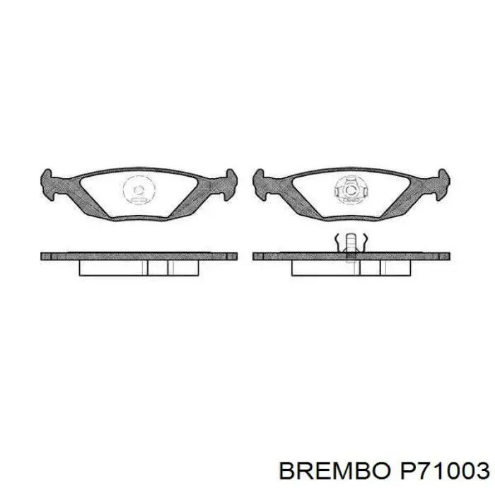 P71003 Brembo Колодки тормозные дисковые комплект