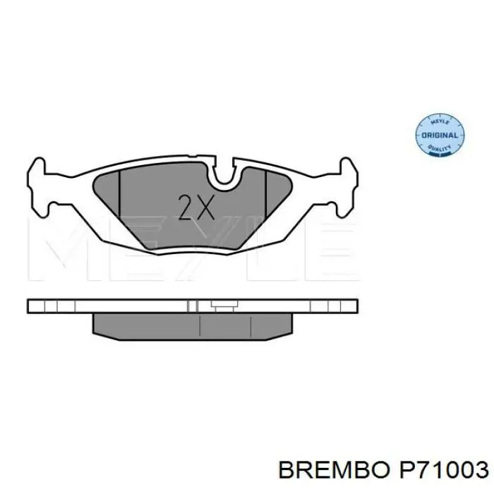 Купить P71003 Brembo Колодки тормозные задние, дисковые