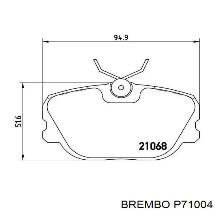 Pastillas de freno delanteras P71004 Brembo