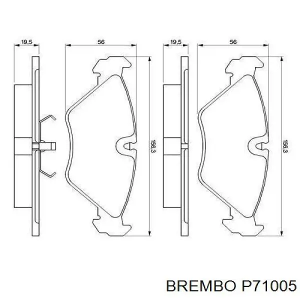 Передние тормозные колодки P71005 Brembo