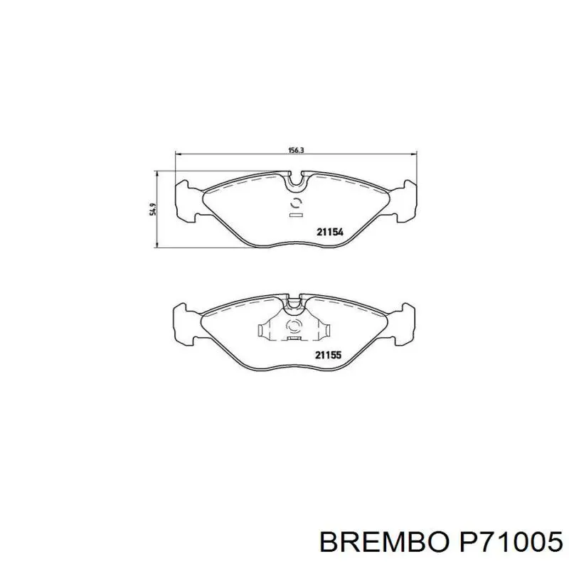 Pastillas de freno delanteras P71005 Brembo