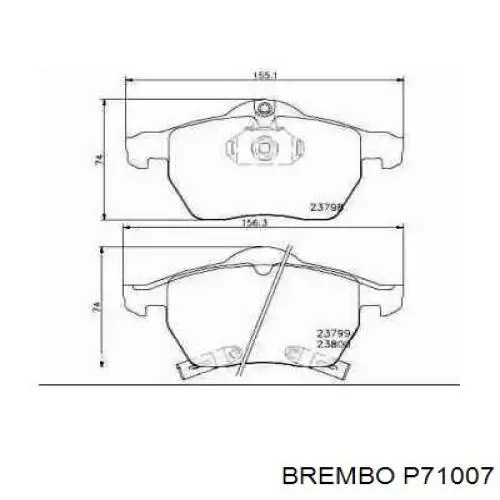 Передние тормозные колодки P71007 Brembo