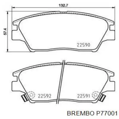 Колодки Brembo P77001 цена, от 28.98 USD