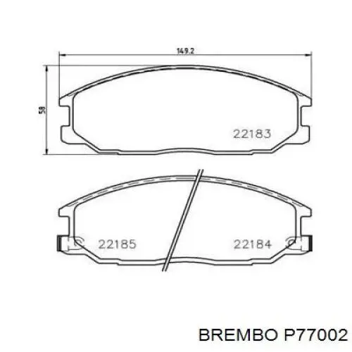 Колодки Brembo P77002 цена, от 21.61 USD