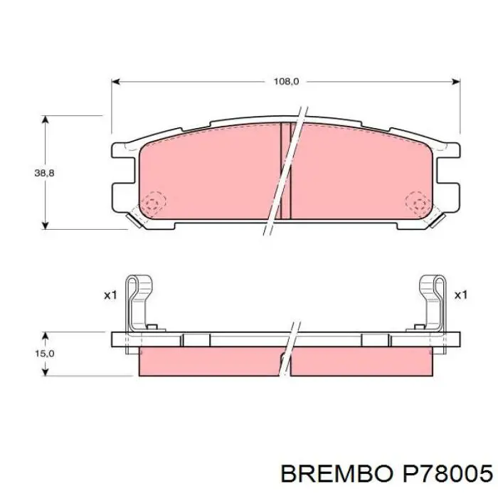 Купить P78005 Brembo Колодки тормозные задние, дисковые
