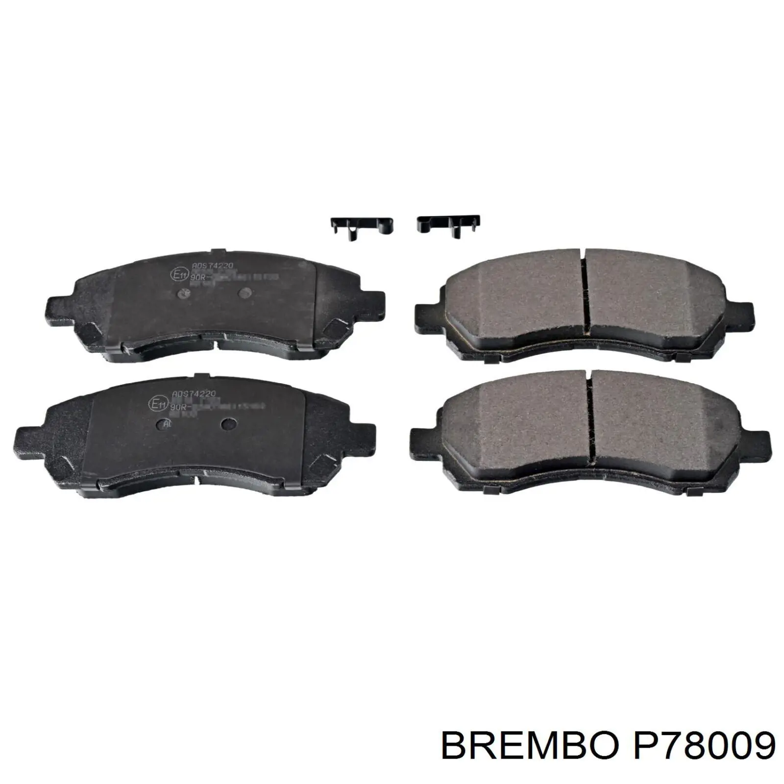 P 78 009 Brembo колодки тормозные передние дисковые