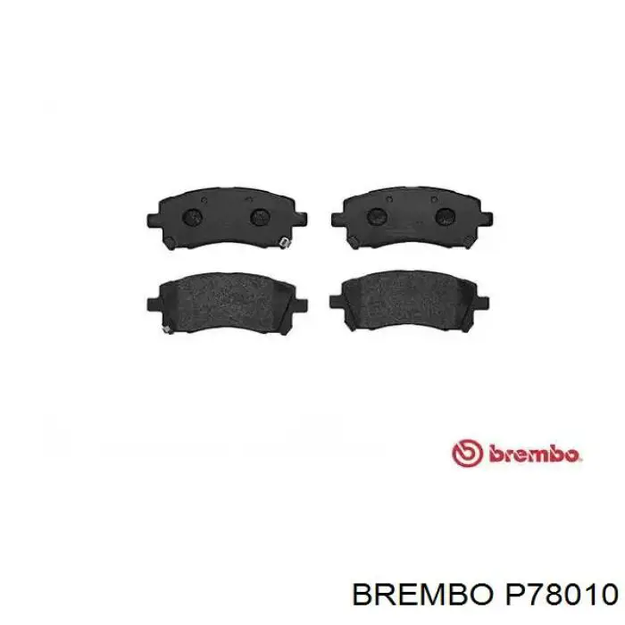 P78010 Brembo колодки тормозные передние дисковые