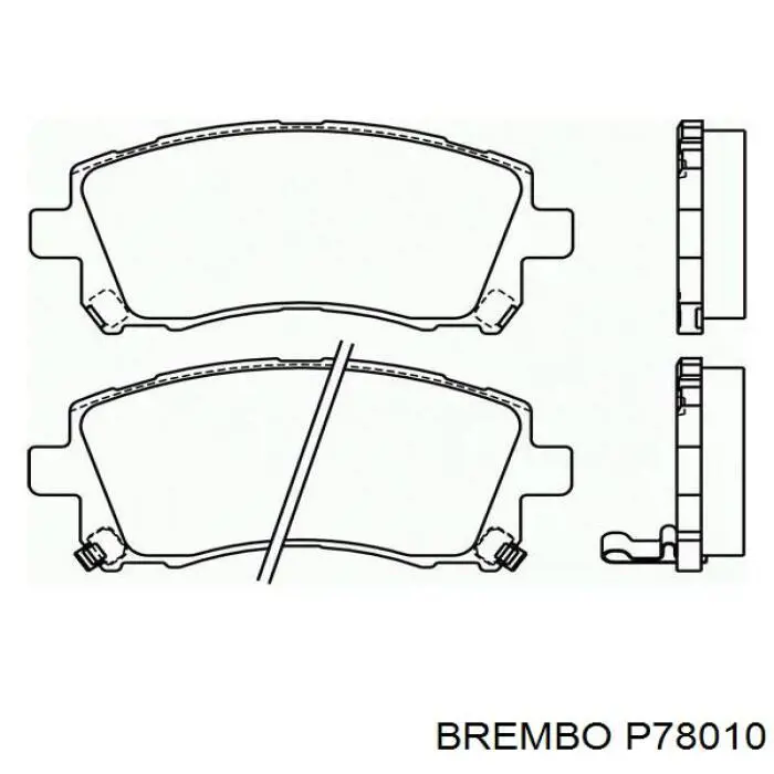 Купить P78010 Brembo Колодки тормозные
