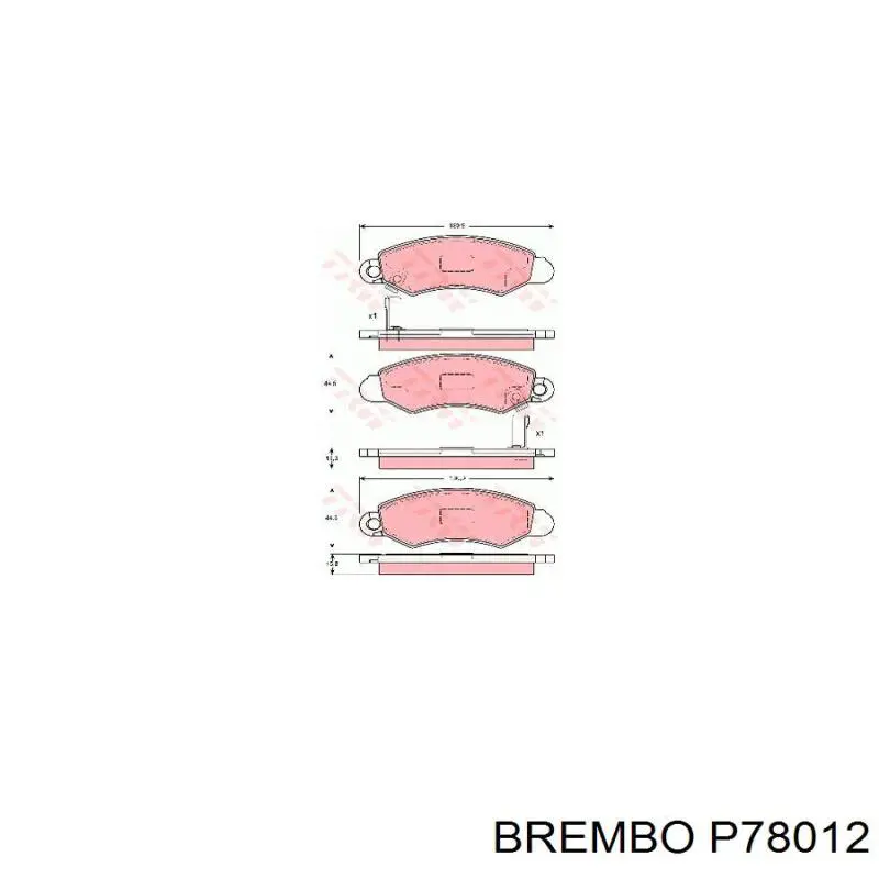 Тормозные колодки Brembo P78012