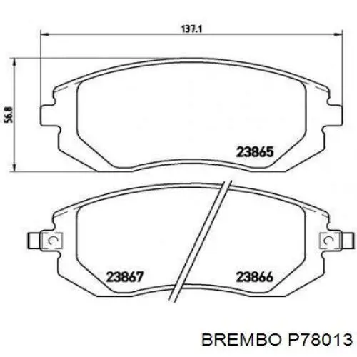 Колодки Brembo P78013 цена, от 35.32 USD