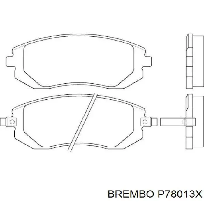 Тормозные колодки Brembo P78013X