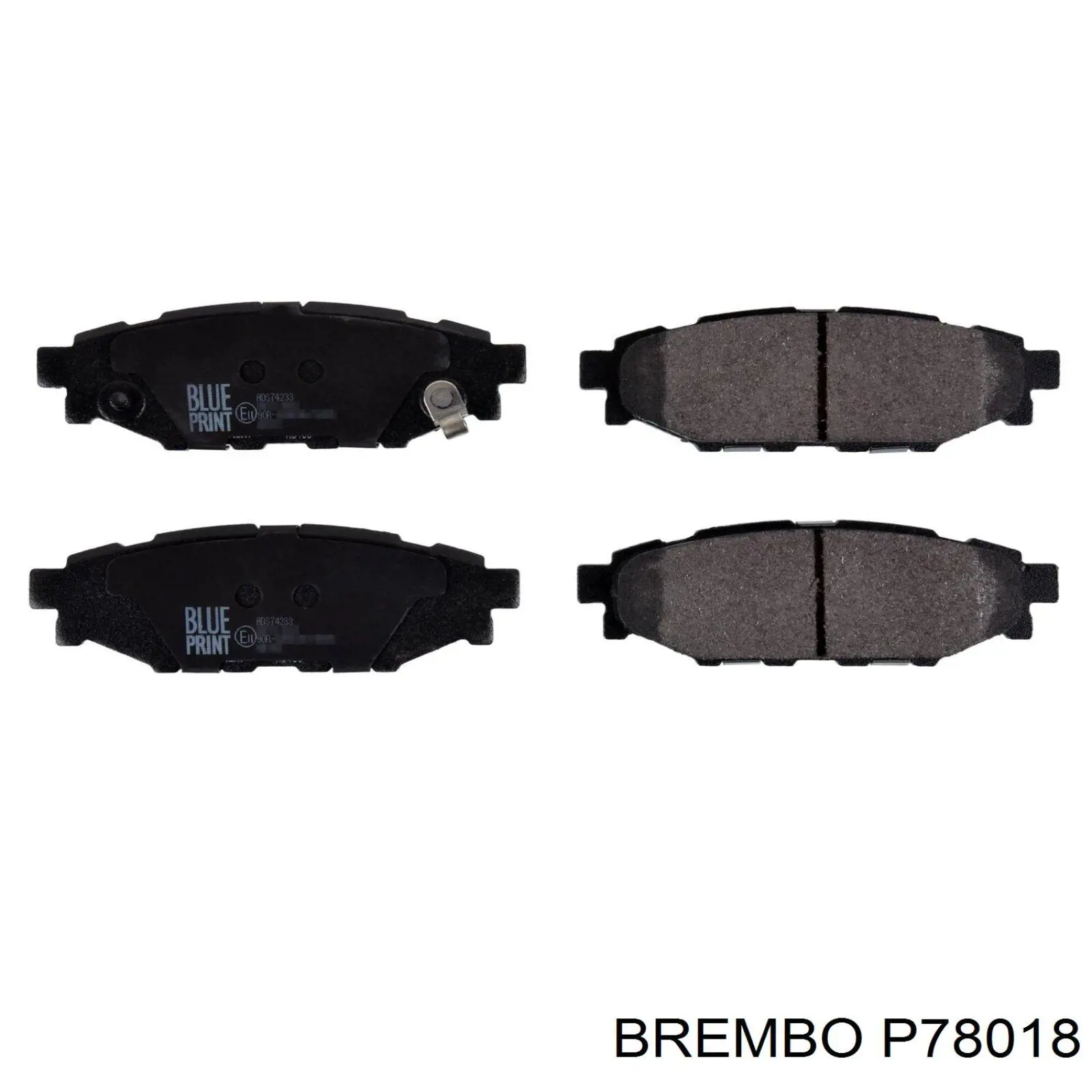 Pastillas de freno traseras P78018 Brembo