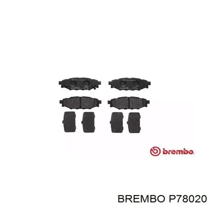 Pastillas de freno traseras P78020 Brembo