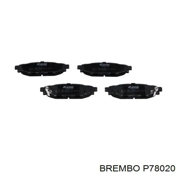 Задние дисковые колодки Brembo P78020