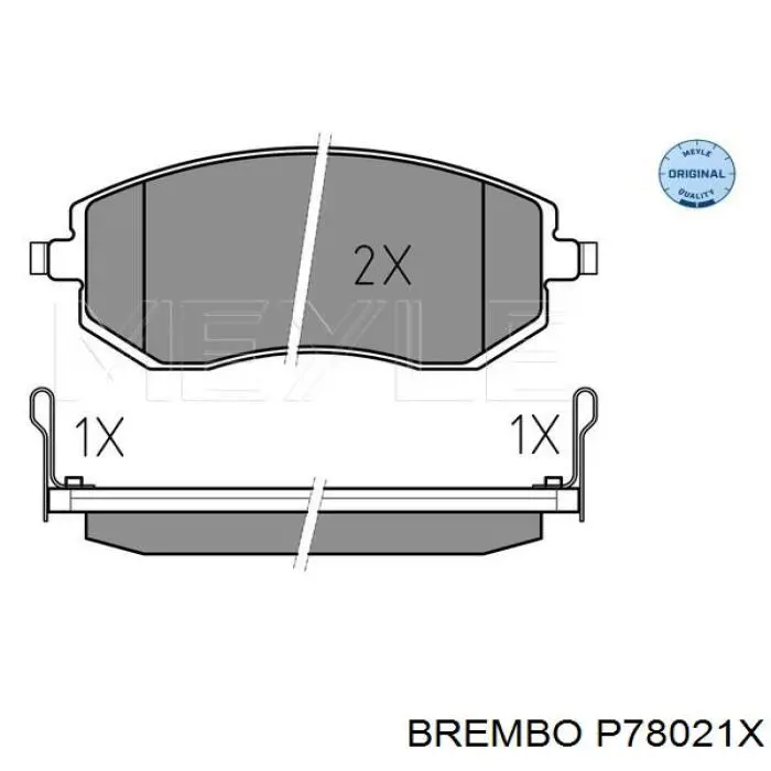 Pastillas de freno delanteras P78021X Brembo