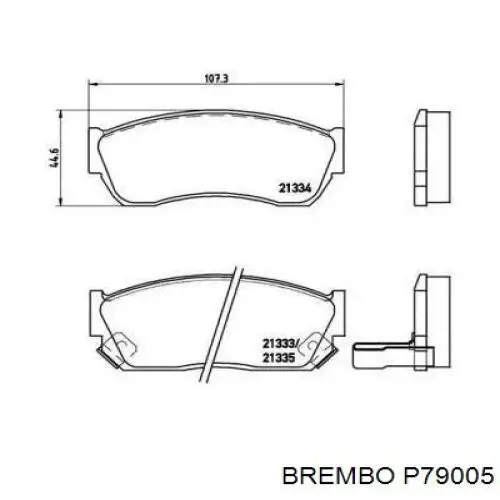 Передние тормозные колодки P79005 Brembo